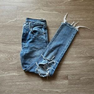 Levi's Women's Blue Distressed Jeans